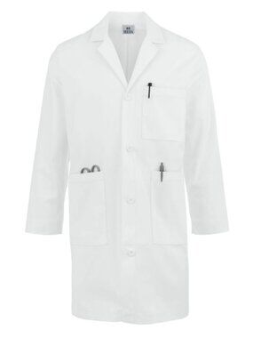 White Swan Meta 1963  Men's 38" 6-Pocket Lab Coat - White
